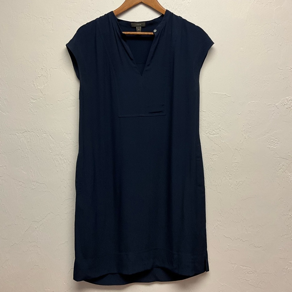 J. Crew Navy Blue Shift Dress